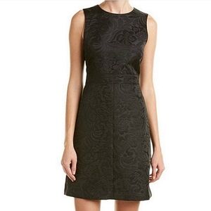Theory-Raneid Aster Jacquard Mini Black Dress-Size 8